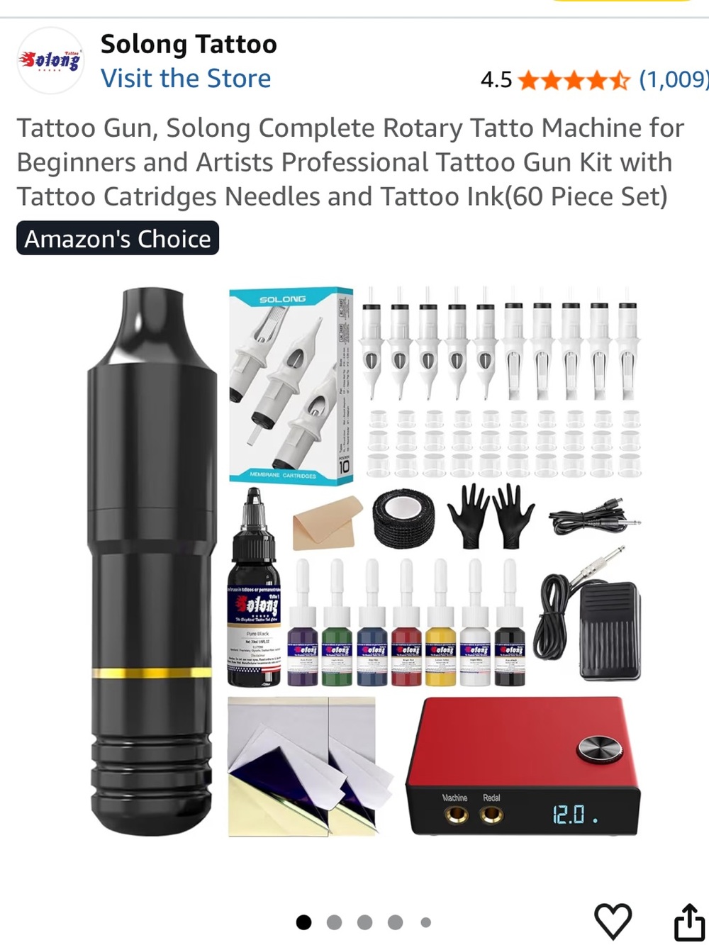 Pen Style Tattoo Machine + Ink + Shading Needles (Beginner Kit) - Picture 4 of 5